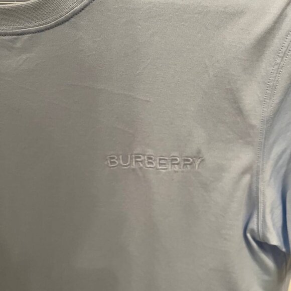 100% Authentic Burberry logo-embroidered cotton T-shirt - Picture 3 of 5